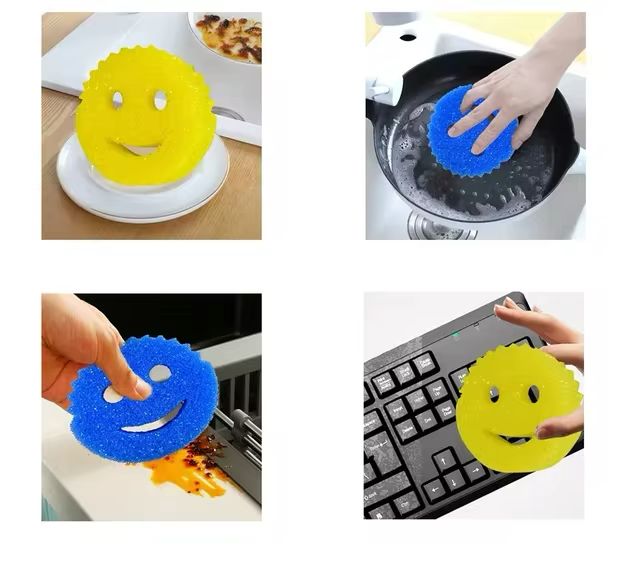 Two Side Dish Washing Sponge Kitchen Cleaning Strong Scouring Pad Miracle Sponge Household Kitchen Magic Cleaning Wipe Sponge