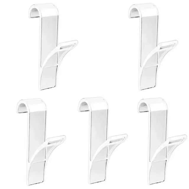 Kitchen Bathroom Hanger Clips Storage Racks White Clear Hanger Heated Towel Radiator Rail Clothes Scarf Hanger Hooks Holder