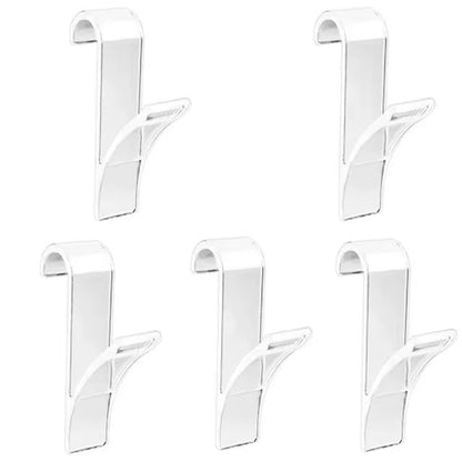 Kitchen Bathroom Hanger Clips Storage Racks White Clear Hanger Heated Towel Radiator Rail Clothes Scarf Hanger Hooks Holder